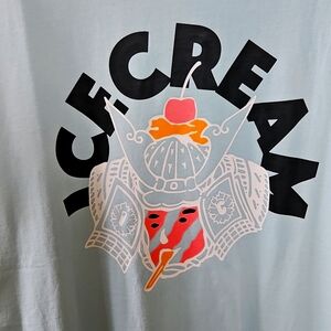 Mens light blue Icecream tshirt 100% cotton new with tags